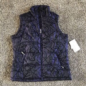NWT Jane Ashley Plum Metallic‎ Jacket Vest Size M